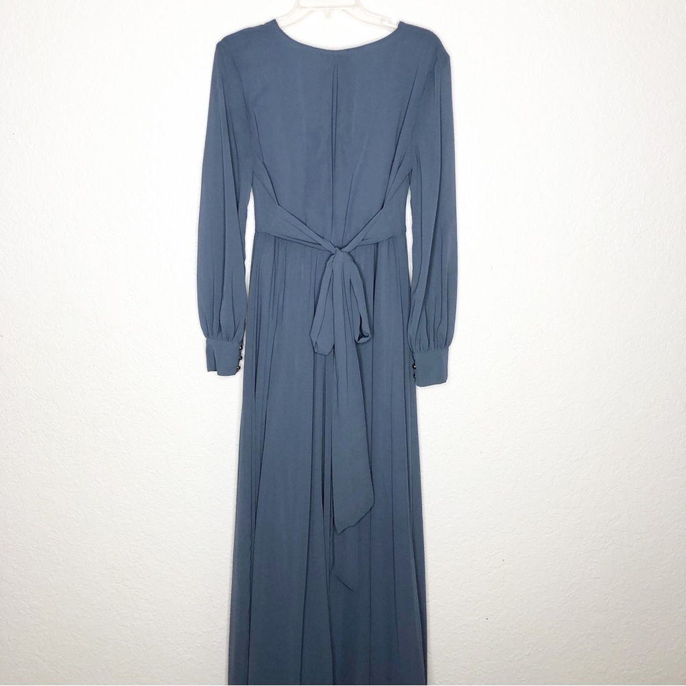 Baltic Born Lydia blue v neckline long sleeve maxi dress size Large NWT - Picture 16 of 16